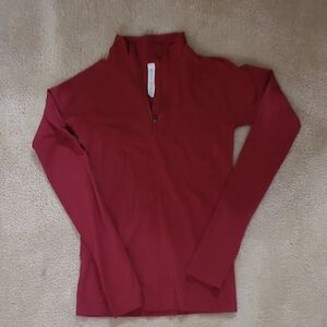 Athleta XS Pullover, Qtr zip, cranberry